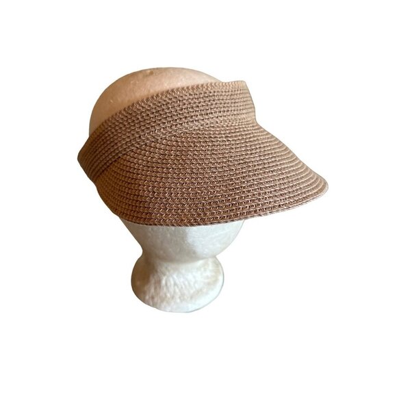 Womens Tan Woven Sun Visor Hat By San Diego Hat Co. - Picture 1 of 5